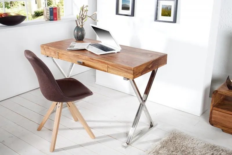 Elegantný pracovný stôl ELEMENTS 120 cm Sheesham, prírodný