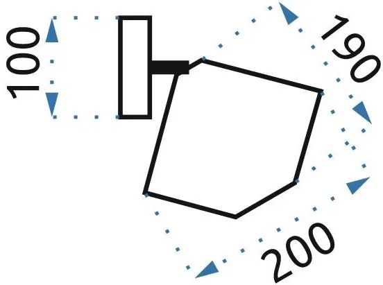 Toolight - Nástenná lampa 1xE27 392180, ružové zlato-čierna, OSW-08559