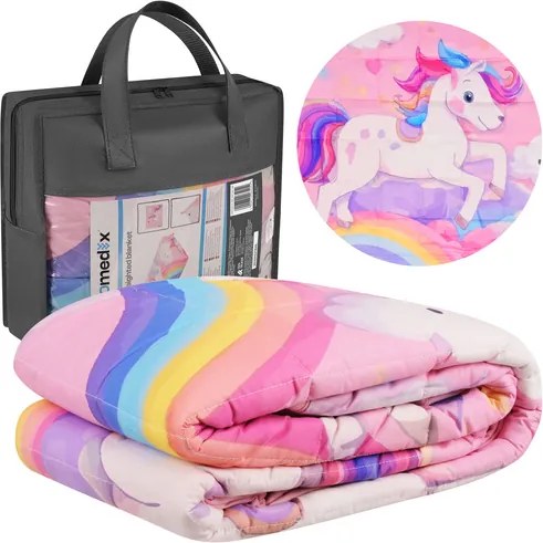 Senzorická deka s jednorožcami 3 kg – 100 x 150 cm