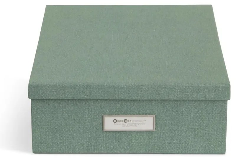 Zelené kartónové organizéry v súprave 5 ks na dokumenty Holger Canvas Paper Laminate – Bigso