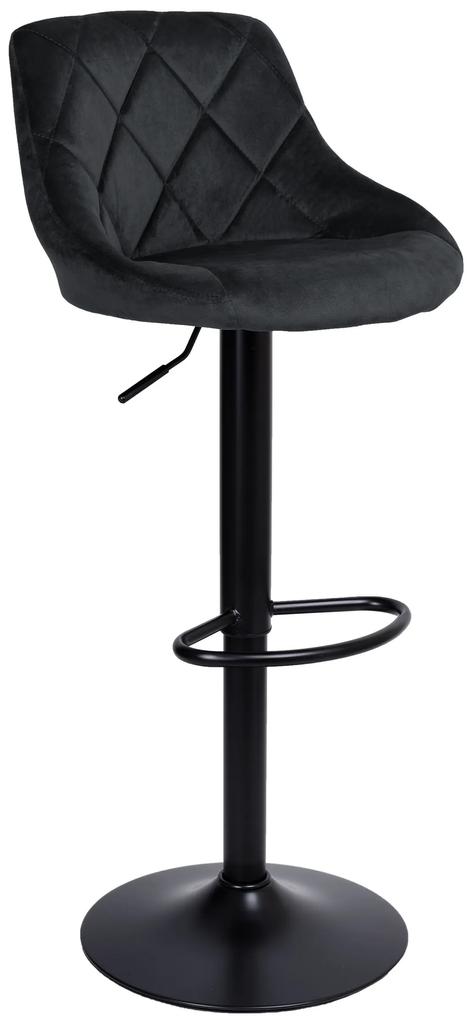 Barová stolička cydro black velvet čierna | jaks