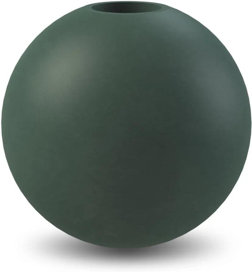 COOEE Design Drevený svietnik Ball Dark Green 8cm