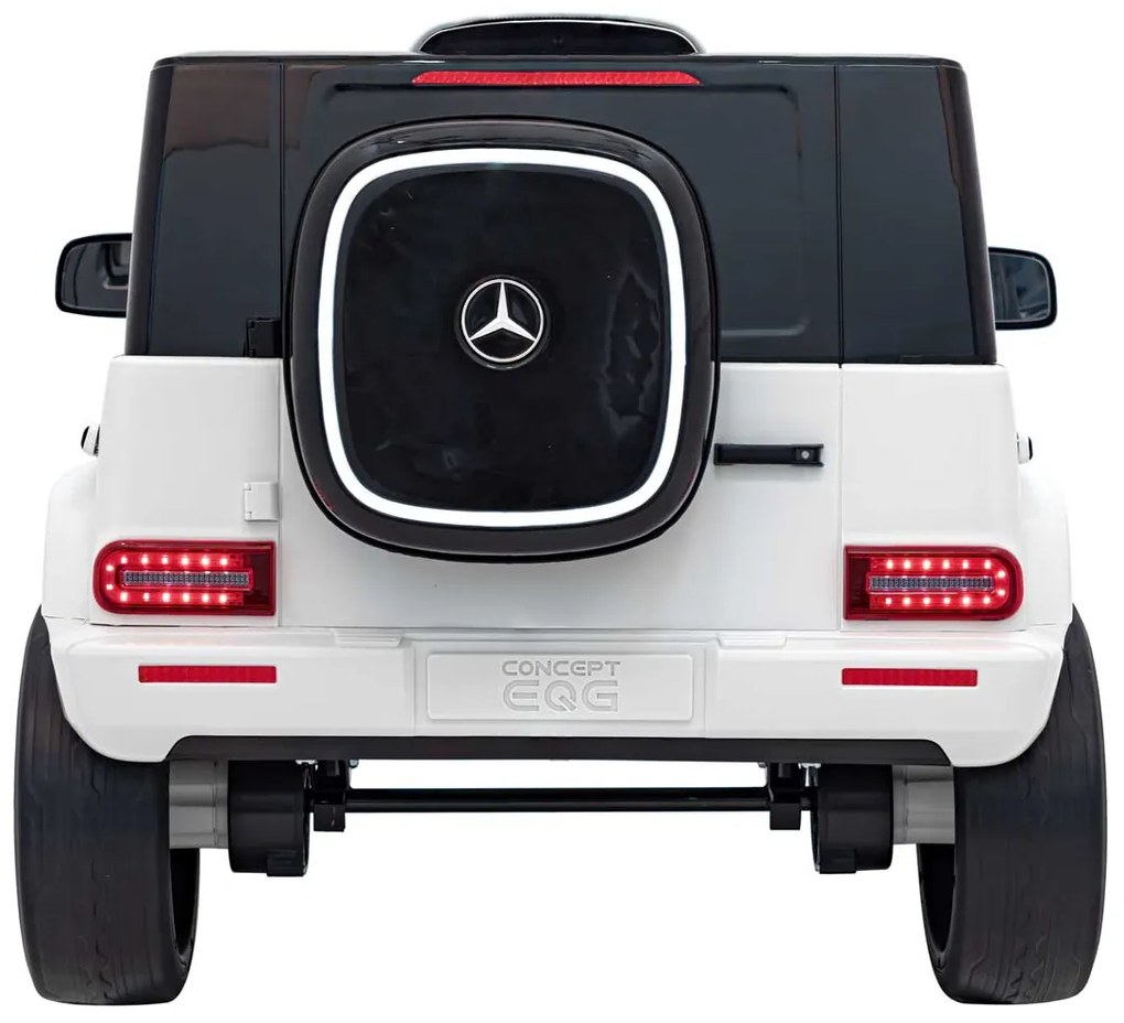 Detské autíčko s elektrickým pohonom 4x4 Mercedes Benz EQG - biele