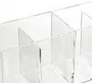 Transparentný box, 4 priehradky na stojace predmety, SELENA