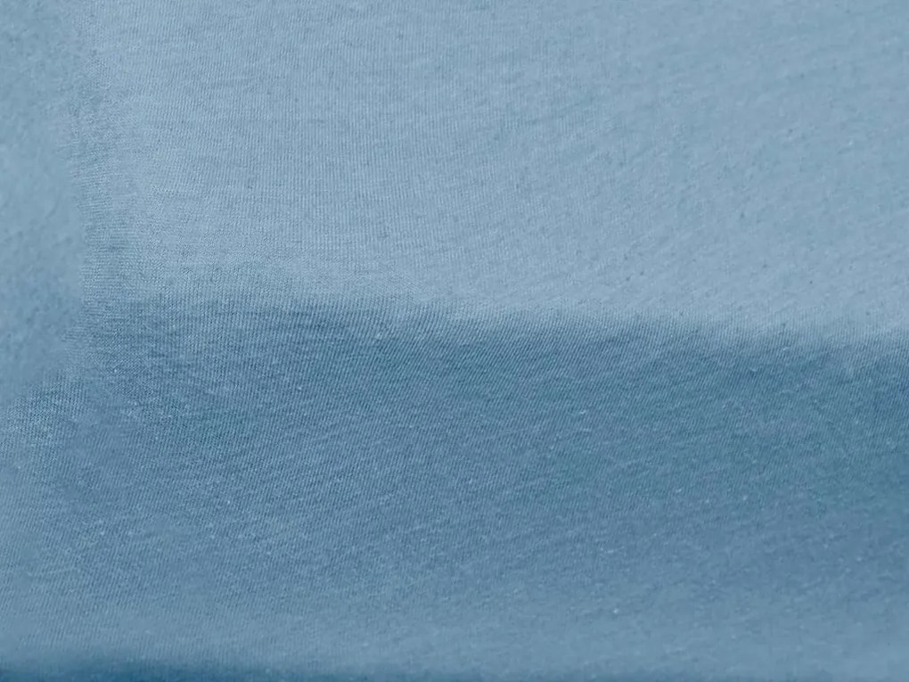 Jersey plachta do detskej postieľky svetlomodrá 70x140 cm