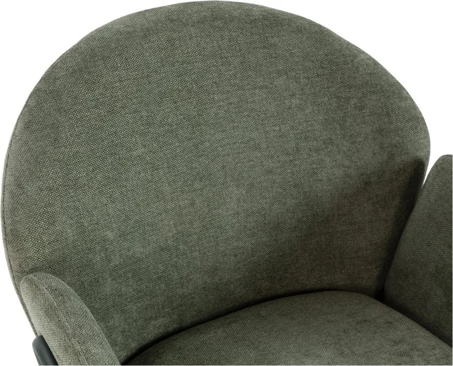 Zelené čalúnené jedálenské kreslá v súprave 2 ks Aslin – MOME