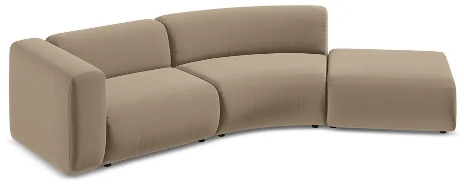 Béžová zamatová leňoška (pravý roh) Ekahi – Makamii