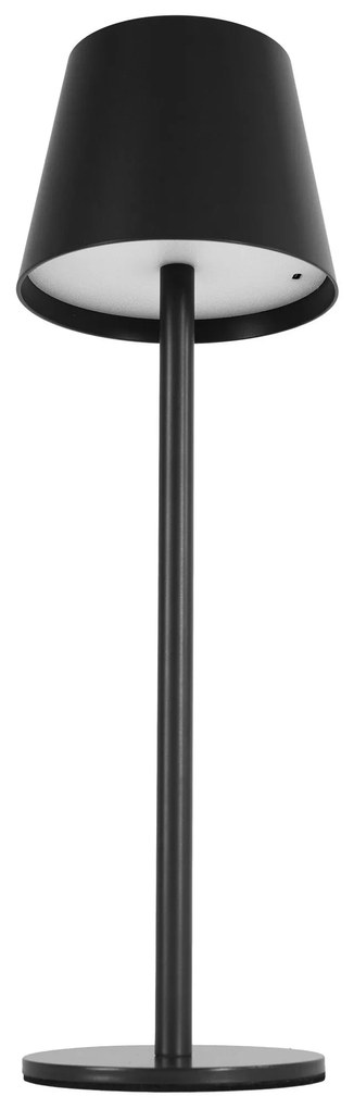 Toolight Toolight, dotyková LED nočná stolná lampa 5W, 3 farby svetla, USB napájanie, APP1365-T BLACK, čierna matná, OSW-08628