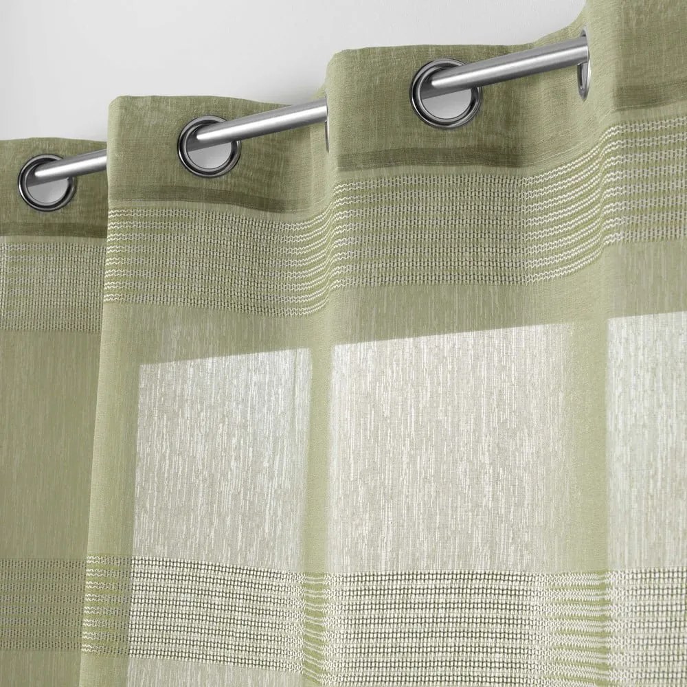 Kaki voálová záclona 140x280 cm Ajourela – douceur d'intérieur