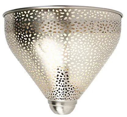 Orientálna nástenná lampa oceľ - Sinbad