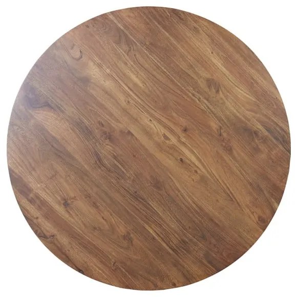 Hnedý okrúhly jedálenský stôl s doskou z akácie ø 140 cm Quenza – Light &amp; Living