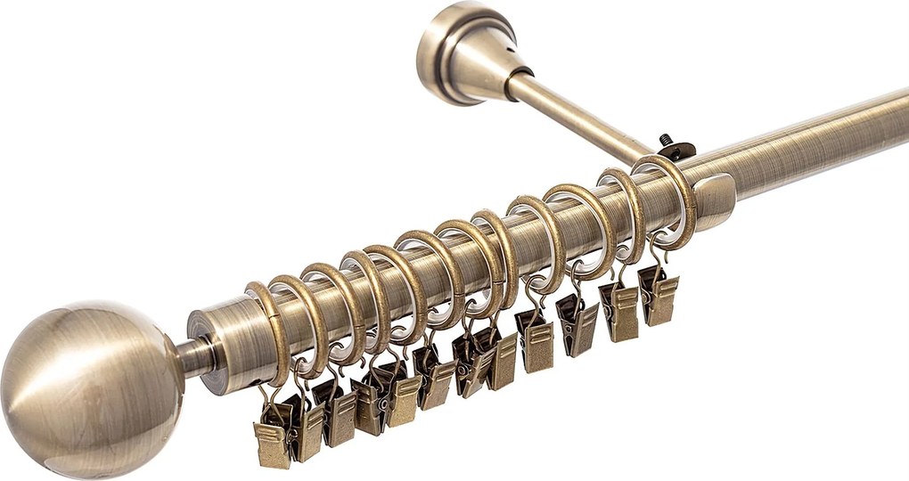Jednoduchá garniža Elegant antique brass160cm