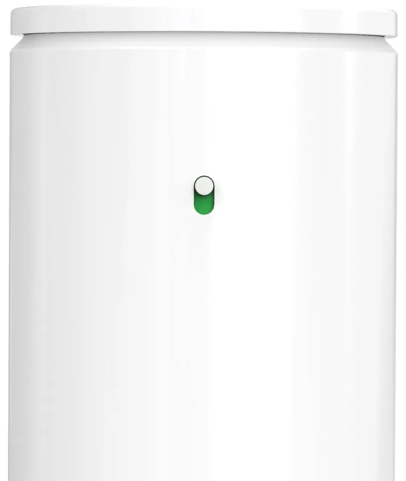 Biely bezdotykový kovový dávkovač mydla 414 ml – simplehuman