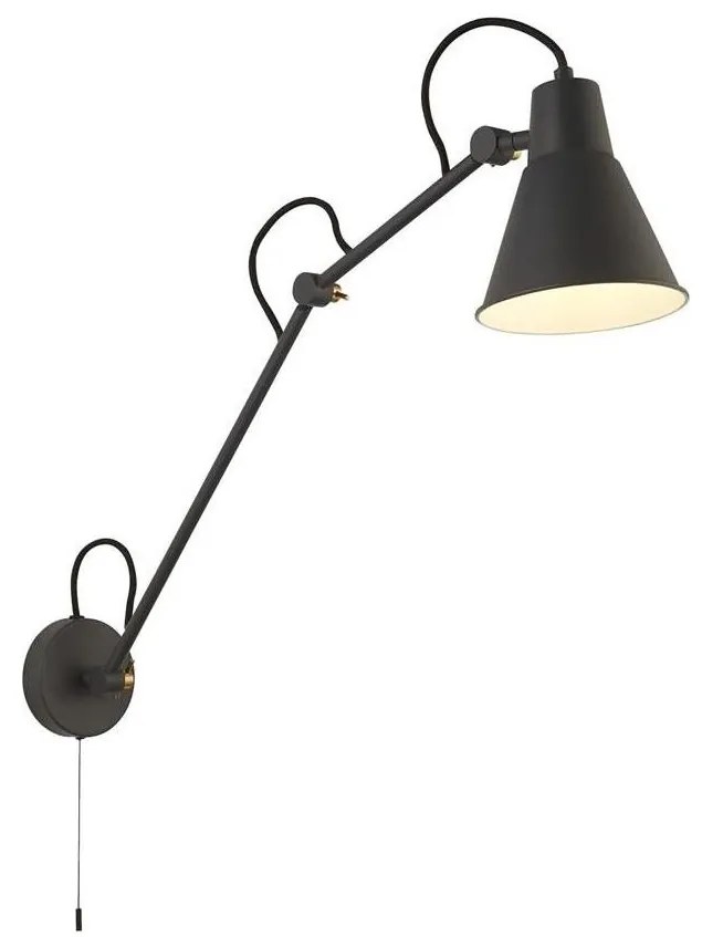 Searchlight 7403GY - Nástenná lampa SWING ARM 1xE27/20W/230V antracit