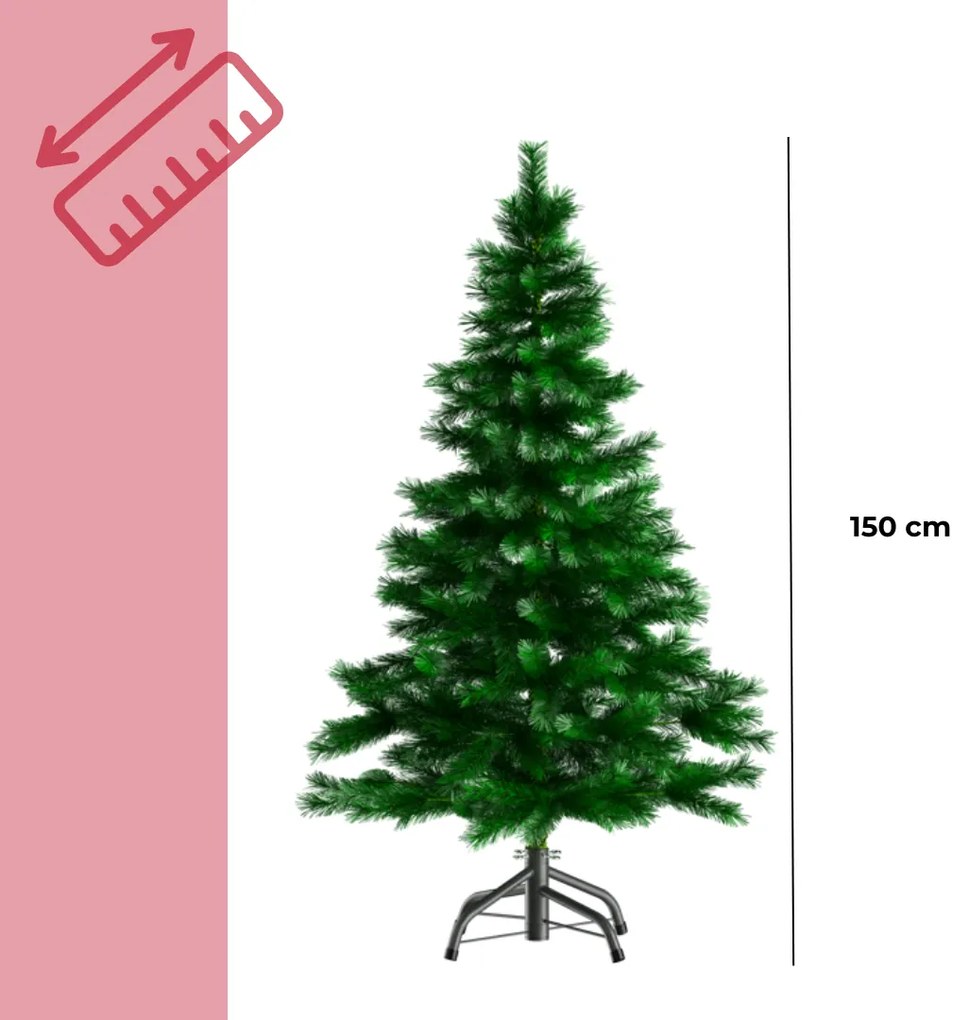 Umelý vianočný stromček RUDOLPH, 150cm, zelená Casaria