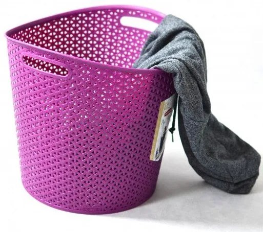 CURVER MY STYLE RATTAN 30447 Kôš na bielizeň 30 l vínová