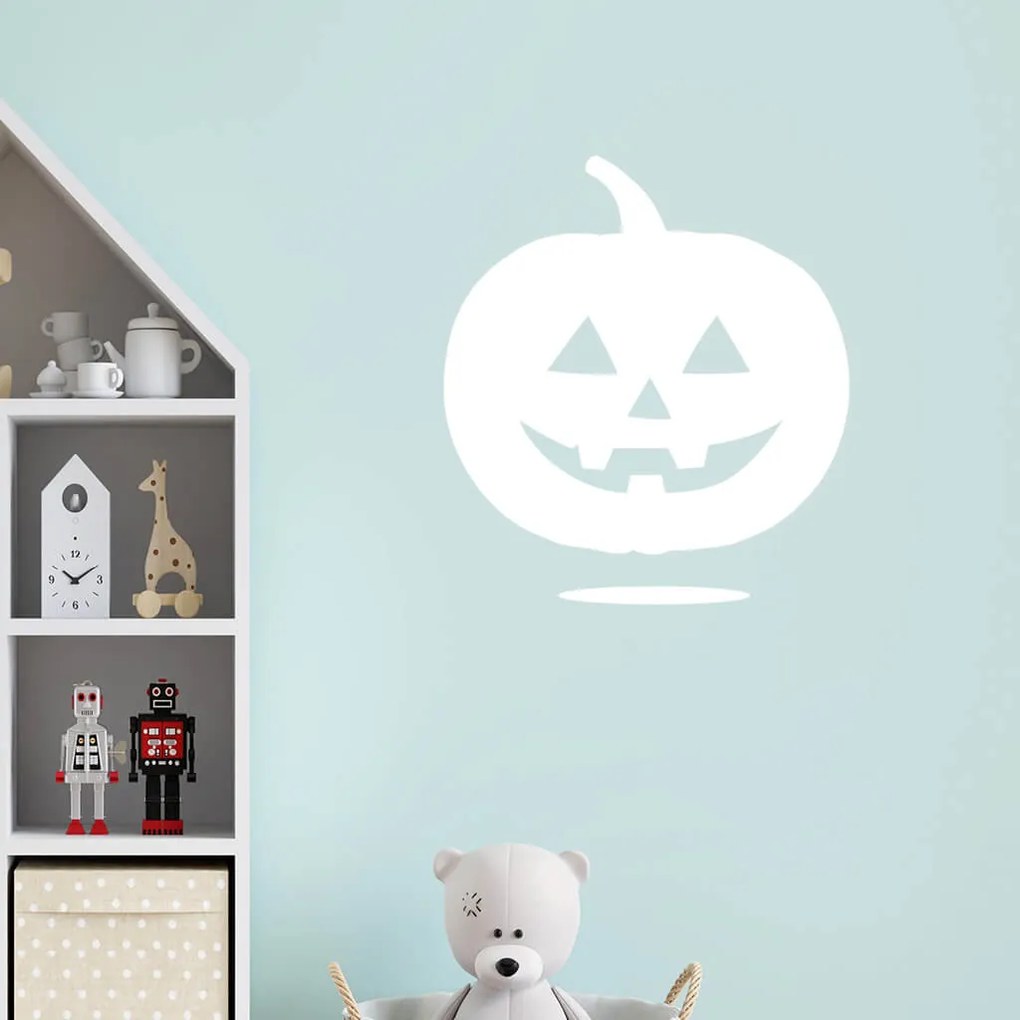 Veselá Stena Samolepka Halloweenska tekvica Farba: žlutá, Veľkosť: 60 x 67 cm