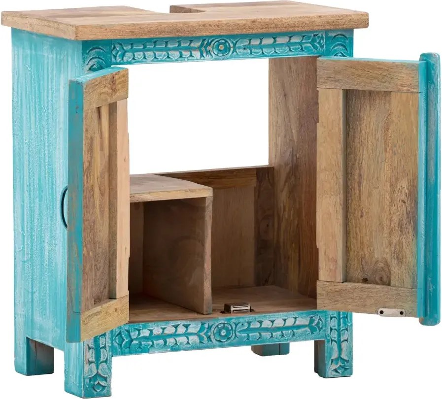 furniture-nabytek.cz - Masívna kúpeľňová sada Santa Cruz z mangového dreva, farebná