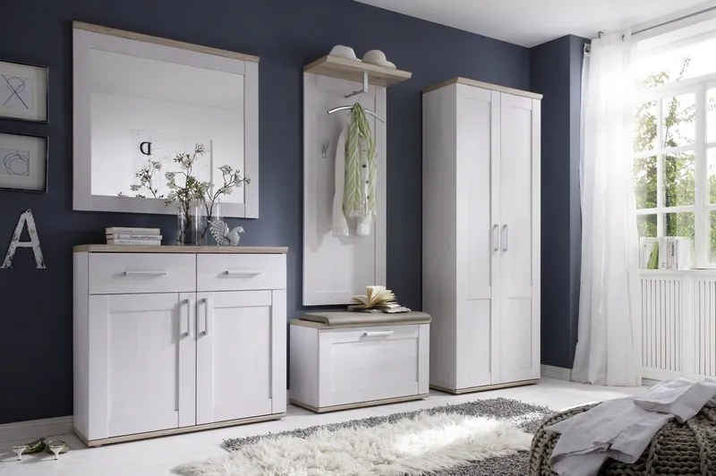 Vešiakový panel Romance, smrekovec/dub