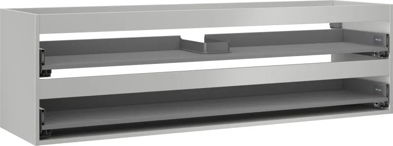 Mexen Box-A, závesná skrinka 160 cm, 2 zásuvky, matná sivá, 91AX0-1600-470-2-62