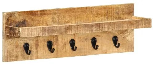 vidaXL Nástenný vešiak na kabáty 60x15x20 cm surový teakový masív-