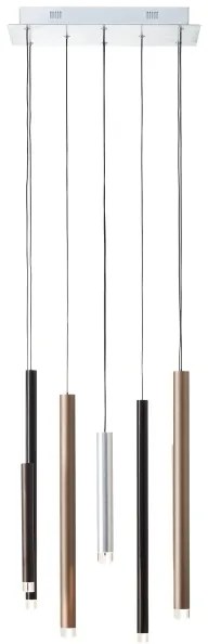Brilliant - LED stmievateľný luster na lanku CEMBALO LED/32W/230V chróm/čierna/hnedá