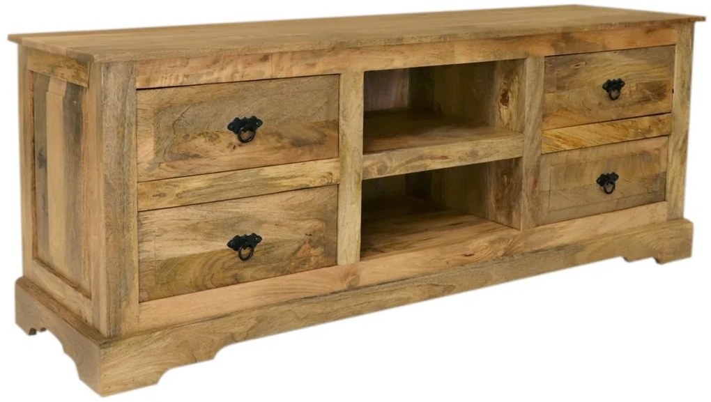 furniture-nabytek.cz - Dřevěný stolek pod tv z masivu mango 150x60x45