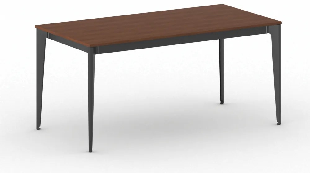 Rokovací kancelársky stôl PRIMO ACTION, 160x80 cm, čierna podnož, čerešňa