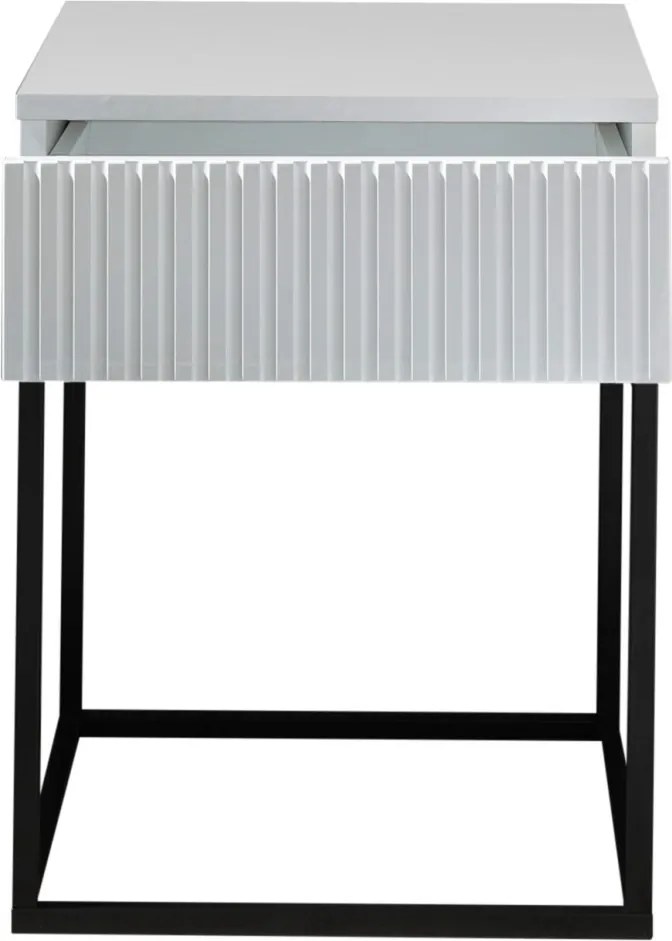 Nočný stolík s 1 zásuvkou Marle, biely