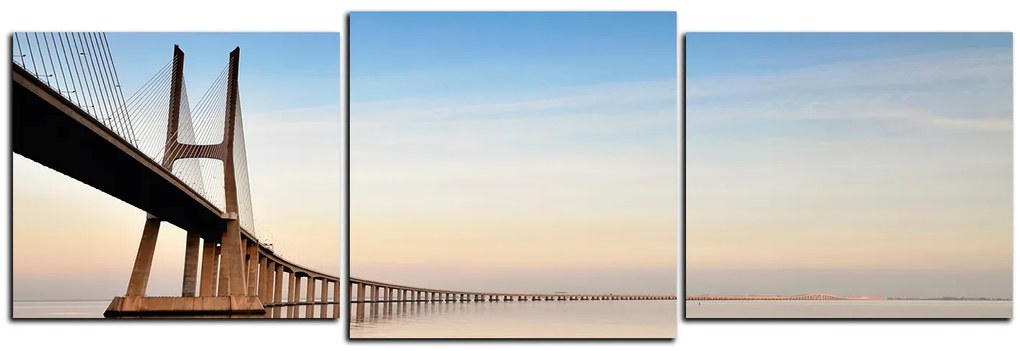 Obraz na plátne - Most Vasco da Gama - panoráma 5245D (150x50 cm)