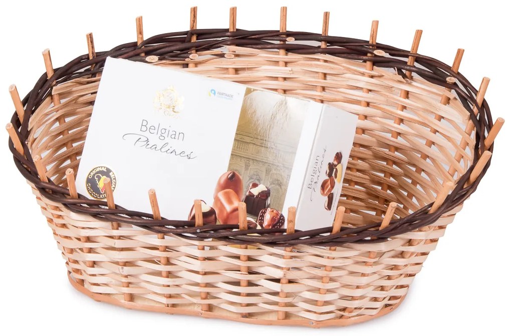 Darčekový kôš prútený Regalo II.š. 25/38 x v. 8/15(cm)