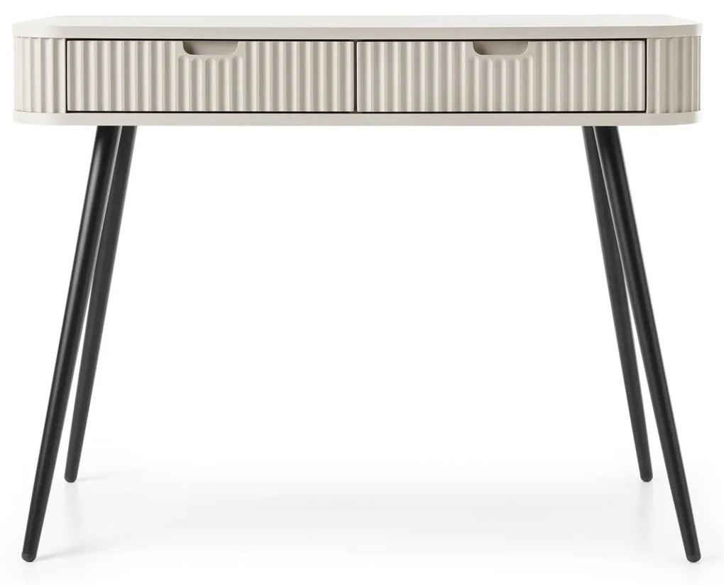 Toaletní stolek Zova 103 cm kašmír/černý