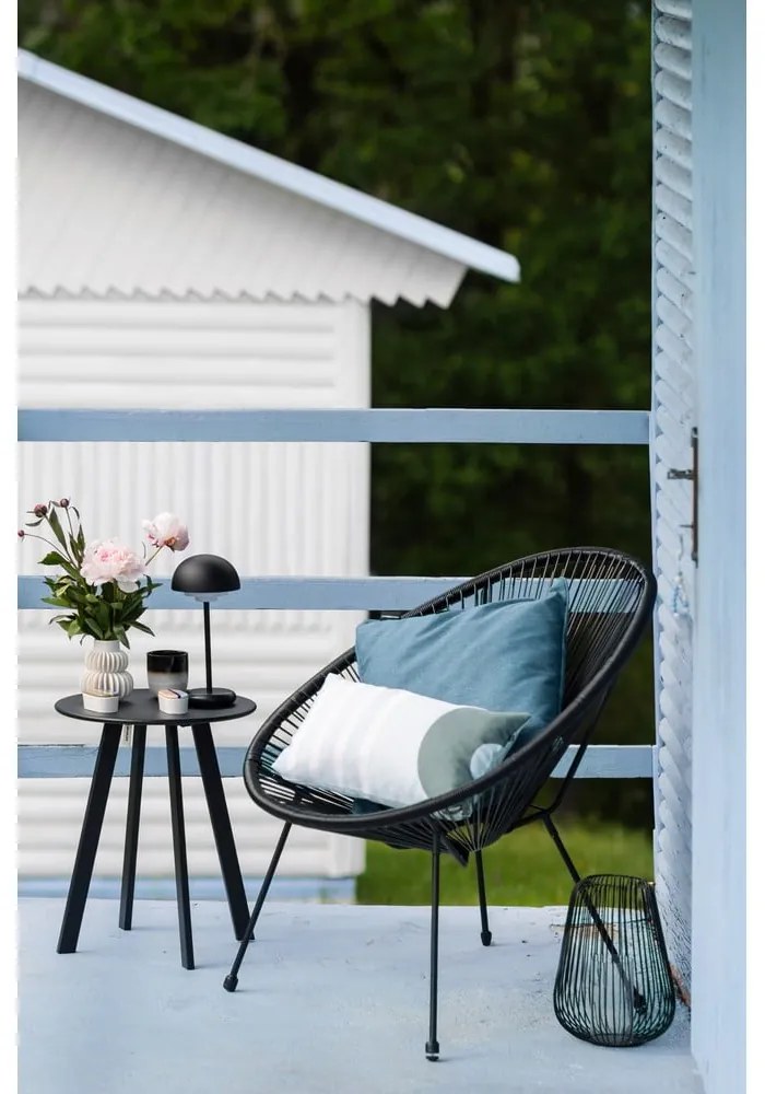 Čierne záhradné kreslo z umelého ratanu Bonami Selection Avocado