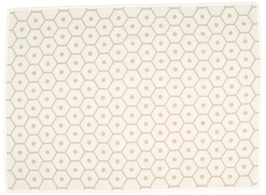 Krémová deka s prímesou vlny 140x180 cm Honey Sand – Pappelina