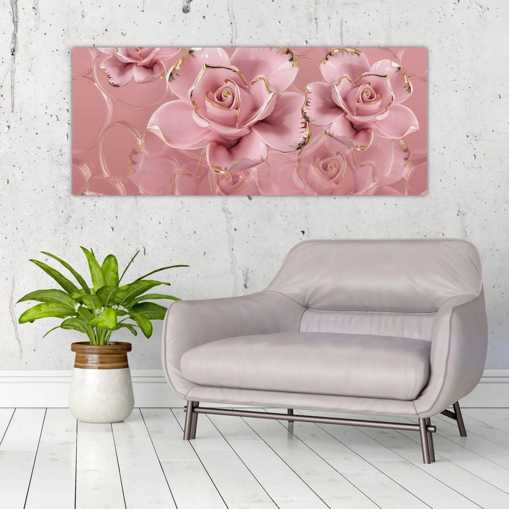 Obraz - Kvetinový dekor (120x50 cm)