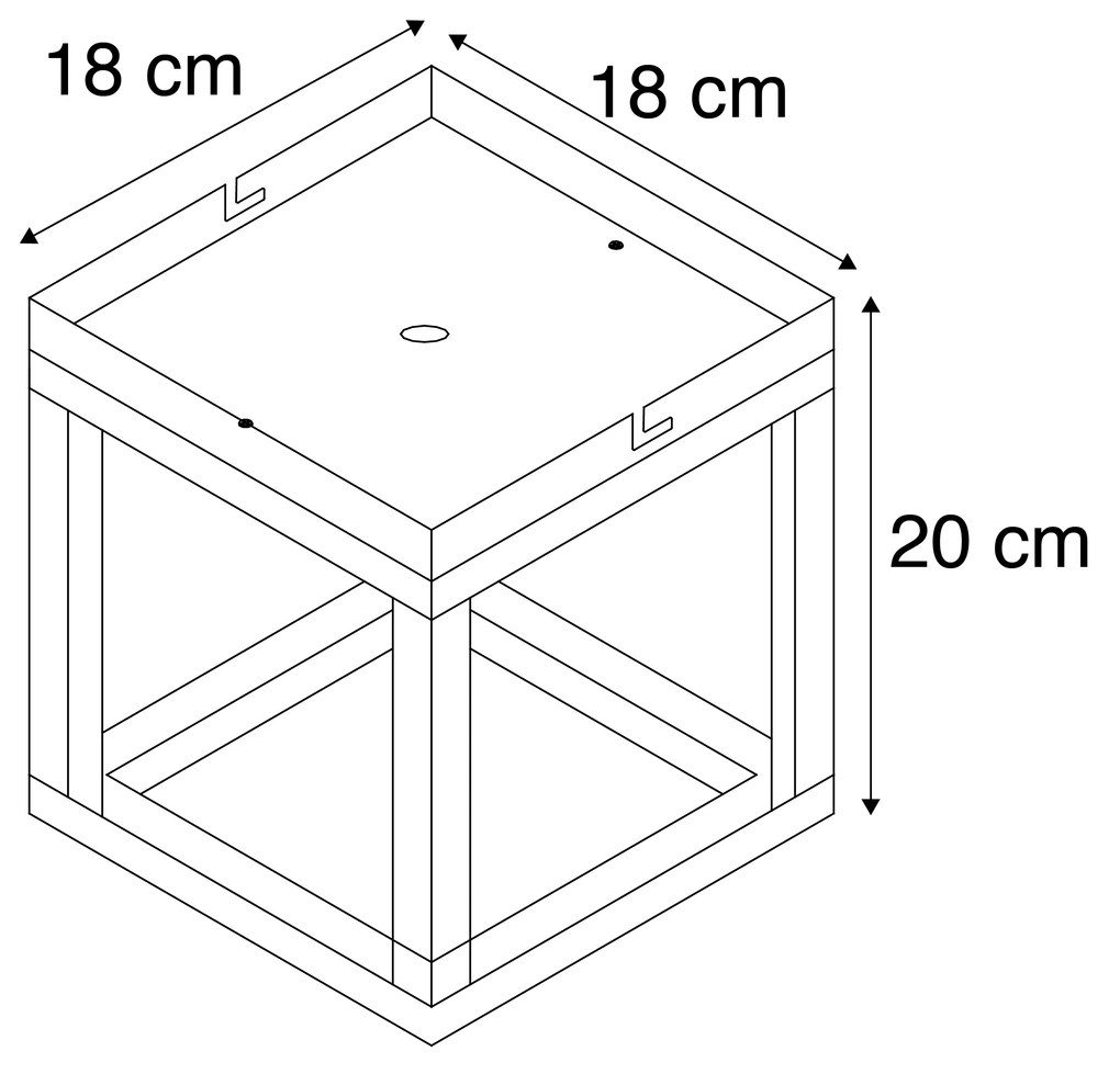 Priemyselné stropné svietidlo hrdzavo hnedé - Cage