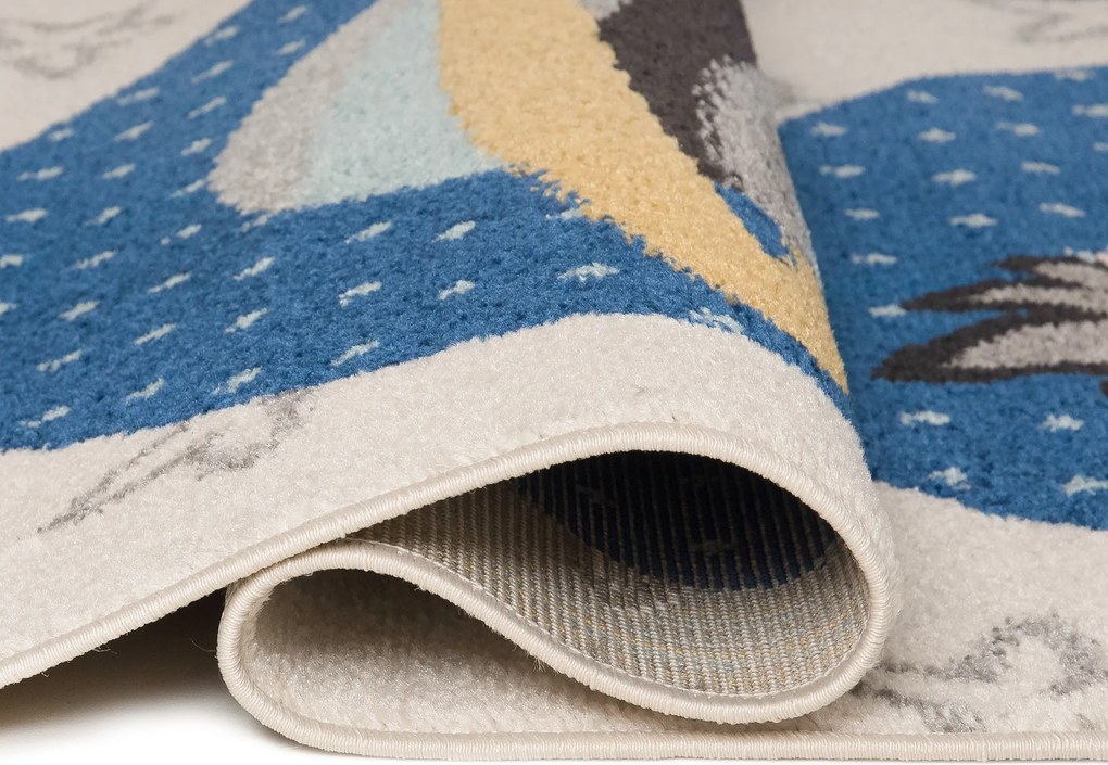 TA Koberec H330A BIELA/NAVY HAPPY FBA Rozmer: 140x200 cm