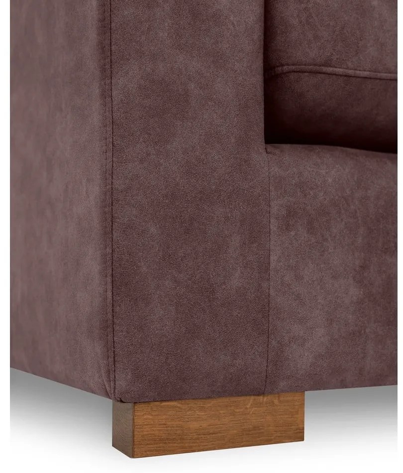 Tmavohnedá pohovka z imitácie kože 266 cm Hamburg – Scandic