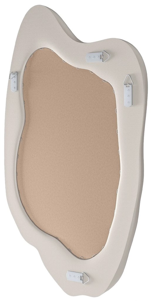 Dekorativní nástěnné zrcadlo Leonardo 60x90 cm šedo-béžové