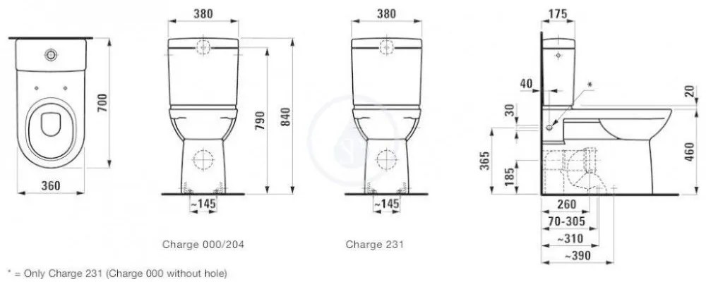 LAUFEN Pro WC kombi misa, 700x360 mm, s LCC, biela H8249554000001