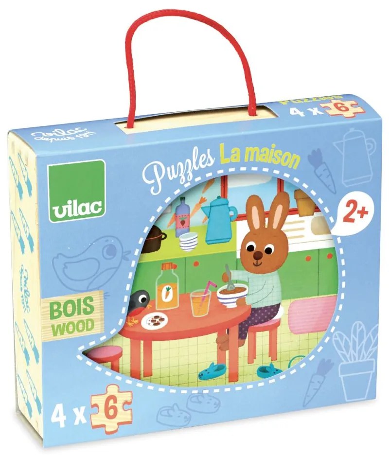 Vilaca Drevené puzzle Dom