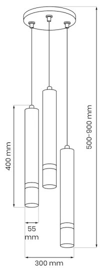 Brilagi - Luster na lanku POKER 3xGU10/25W/230V béžová
