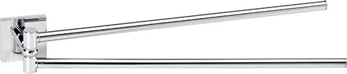 Bemeta Design QUADRA: Držiak uterákov, 420 mm, dvojitý, otočný - 169204192
