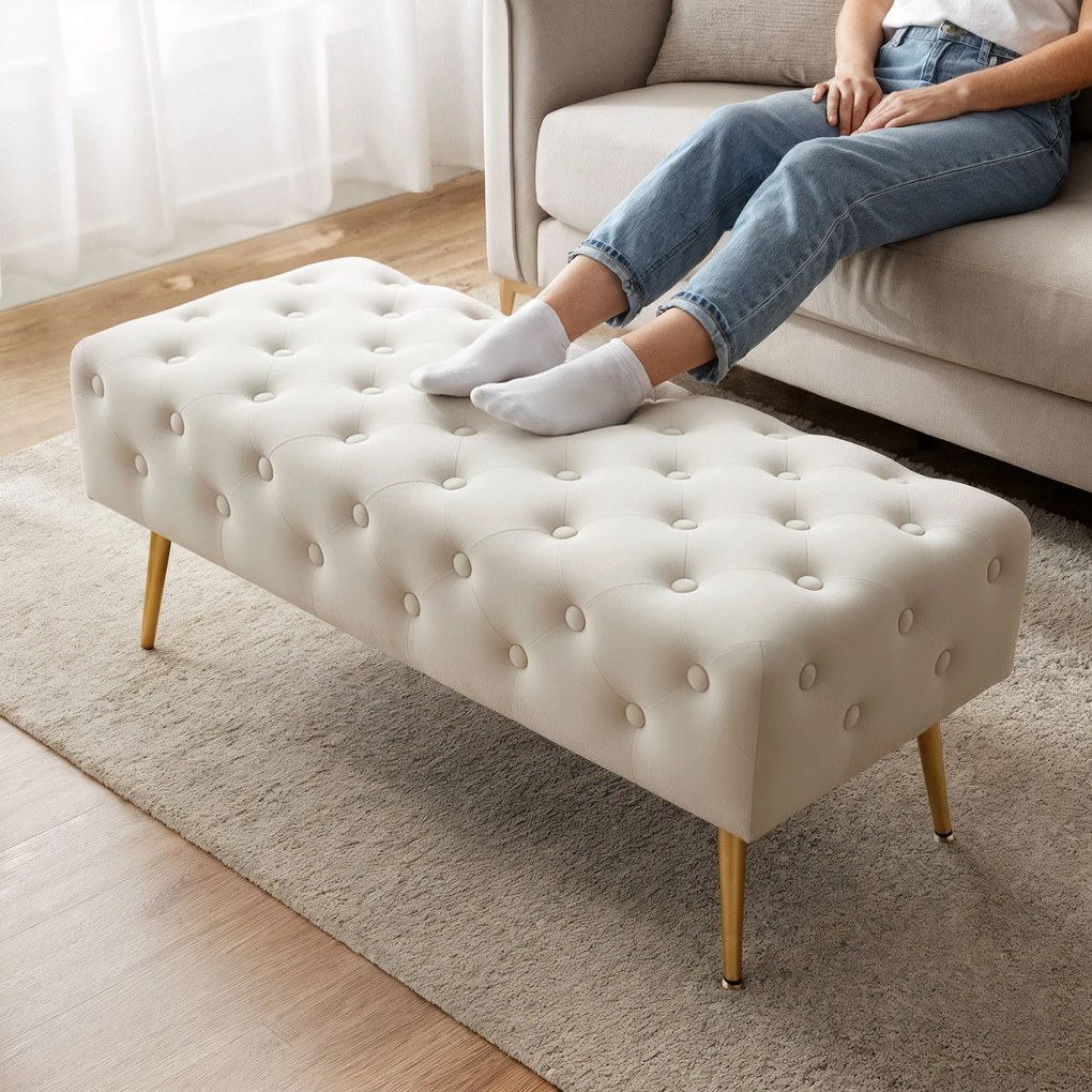 Taburet Monaco béžový