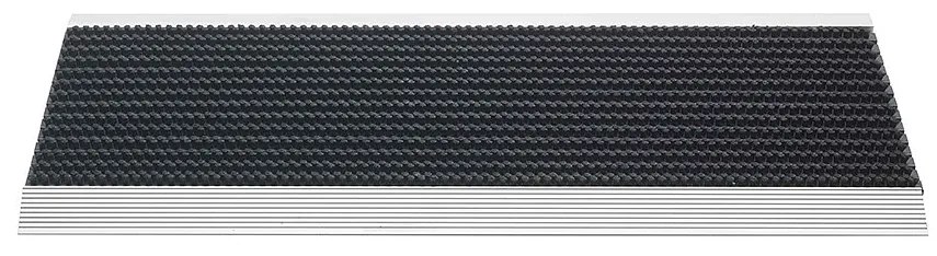 Vonkajšia čistiaca rohož s hliníkovým nájazdom Outline 35 x 80 x 2,2 cm, čierna