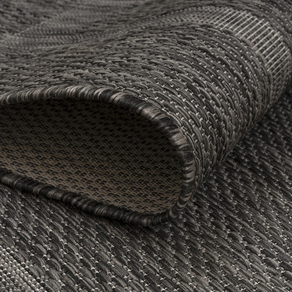 Kusový koberec Relax 4311 Black kruh, 160x160 (priemer) kruh, čierna, chodba / predsieň, Ayyildiz