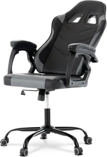 Herná stolička čierna / sivá KA-L626 GREY