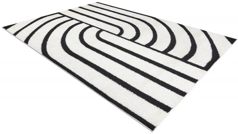 Dywany Łuszczów Kusový koberec Mode 8631 geometric cream/black - 180x270 cm