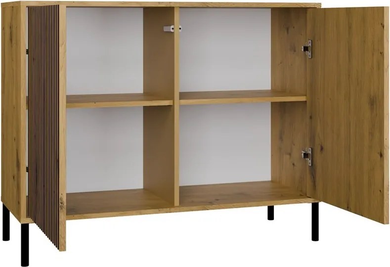 Komoda Kamaro 2D Slim 103 cm II dub Artisan/čierna
