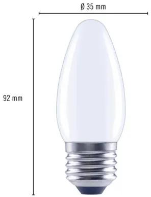 LED žiarovka FLAIR C35 E27 / 4 W ( 40 W ) 470 lm 6500 K matná stmievateľná